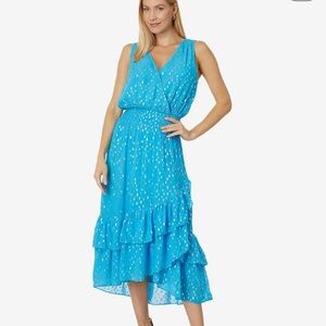 Lilly Pulitzer Valeri midi dress, blue metallic NWT